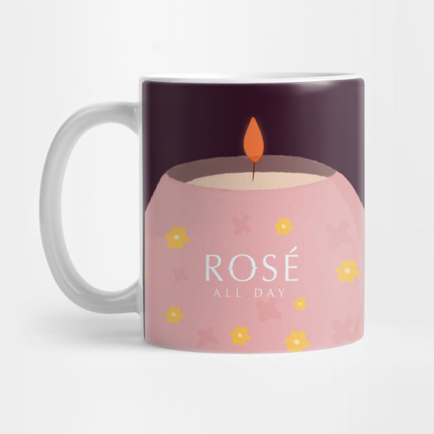 Candle Rose all day! by Matisse Studio